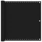 Balkonsichtschutz Schwarz 75 x 700 cm HDPE und Aluminium