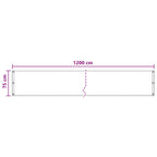 Balkonsichtschutz Beige 75 x 1200 cm HDPE und Aluminium