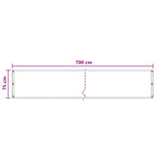 Balkonsichtschutz Creme 75 x 700 cm HDPE und Aluminium