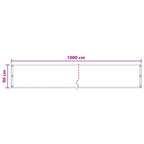 Balkonsichtschutz Creme 90 x 1000 cm HDPE und Aluminium