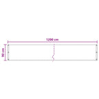 Balkonsichtschutz Creme 90 x 1200 cm HDPE und Aluminium