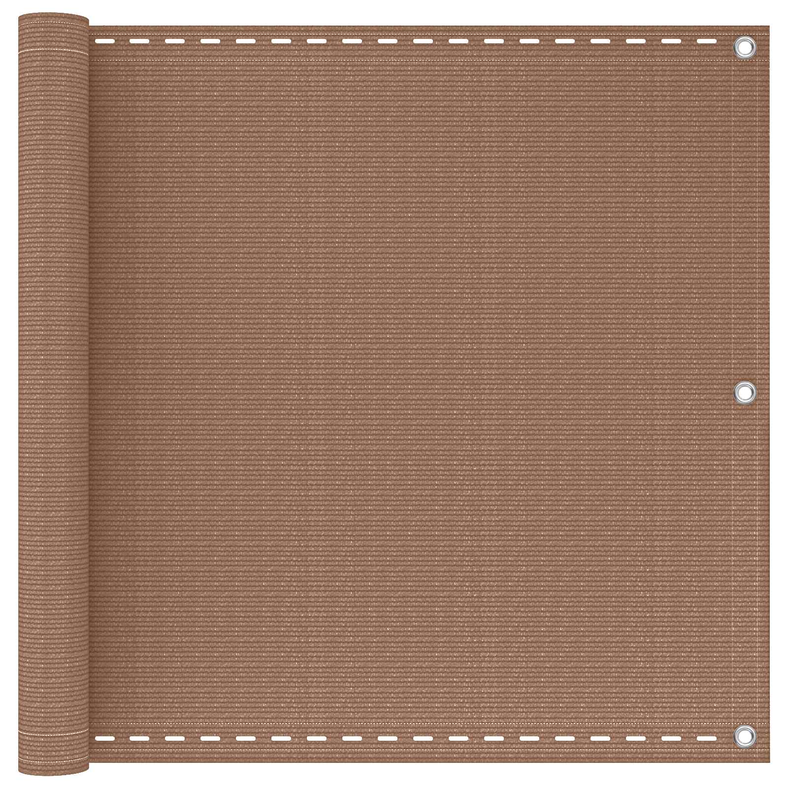 Balkonsichtschutz Taupe 75 x 700 cm HDPE und Aluminium