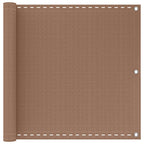 Balkonsichtschutz Taupe 75 x 1200 cm HDPE und Aluminium