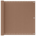 Balkonsichtschutz Taupe 90 x 1200 cm HDPE und Aluminium