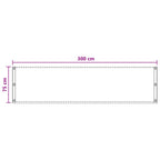Balkonsichtschutz Hellgrau 75 x 300 cm HDPE und Aluminium