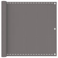 Balkonsichtschutz Hellgrau 90 x 600 cm HDPE und Aluminium