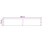 Balkonsichtschutz Sand 75 x 600 cm HDPE und Aluminium