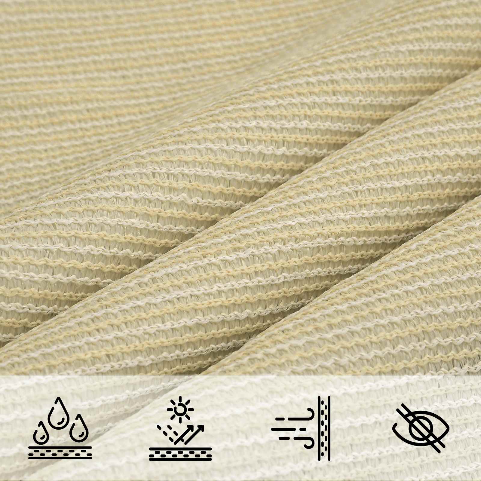 Sonnensegel Beige 2,5 x 6 m HDPE