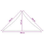 Sonnensegel 7 x 5 x 5 m HDPE