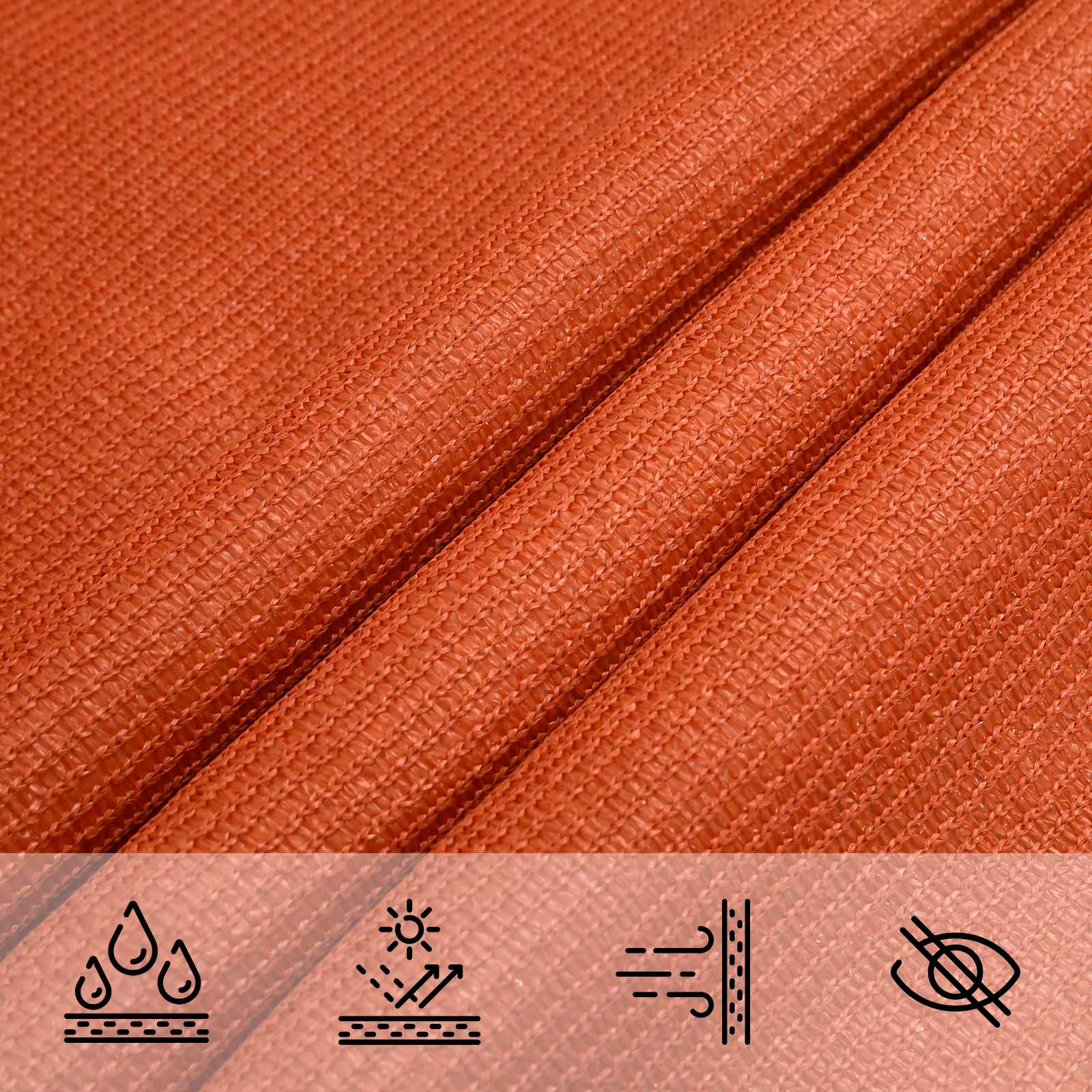 Sonnensegel Orange 2,5 x 6 m HDPE