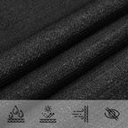 Sonnensegel Schwarz 7 x 5 x 5 m HDPE