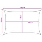 Sonnensegel Anthrazit und Weiß 2 x 3 m HDPE