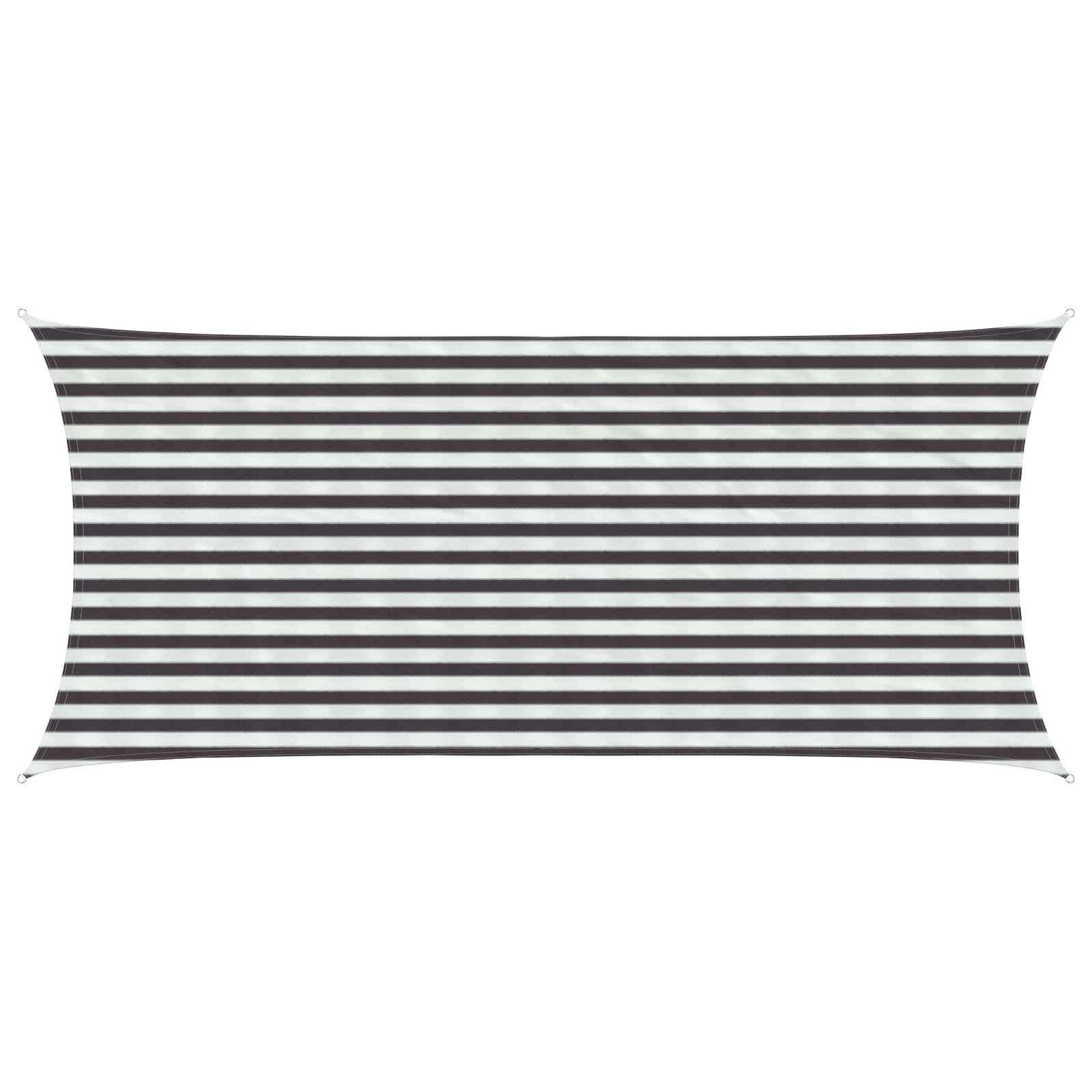 Sonnensegel Anthrazit und Weiß 2 x 4 m HDPE