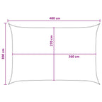 Sonnensegel Anthrazit und Weiß 3 x 4 m HDPE