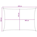 Sonnensegel Anthrazit und Weiß 3,5 x 4,5 m HDPE