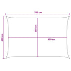 Sonnensegel Anthrazit und Weiß 4 x 7 m HDPE