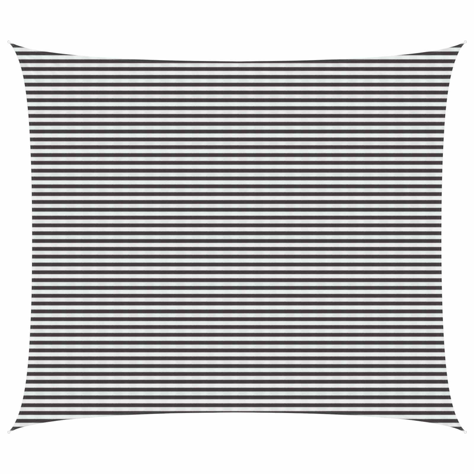 Sonnensegel Anthrazit und Weiß 6 x 7 m HDPE