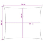 Sonnensegel Anthrazit und Weiß 6 x 7 m HDPE