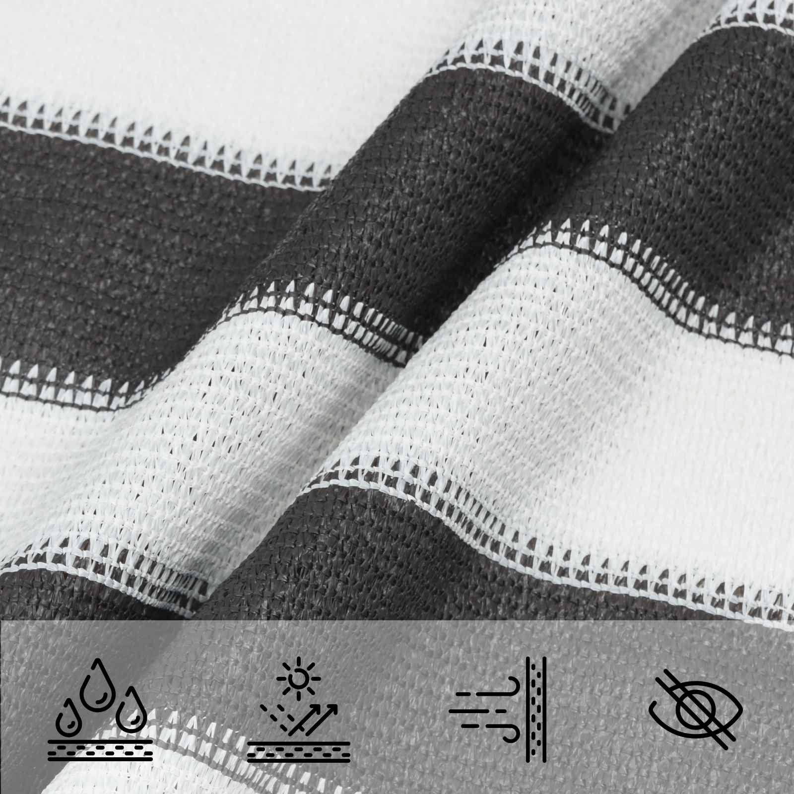 Sonnensegel Anthrazit und Weiß 3 x 3 x 4,2 m HDPE