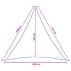 Sonnensegel 4,5 x 4,5 x 4,5 m HDPE