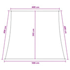 Sonnensegel Anthrazit und Weiß 4 / 5 x 4 m HDPE