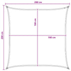 Sonnensegel Gelb und Weiß 2 x 2 m HDPE