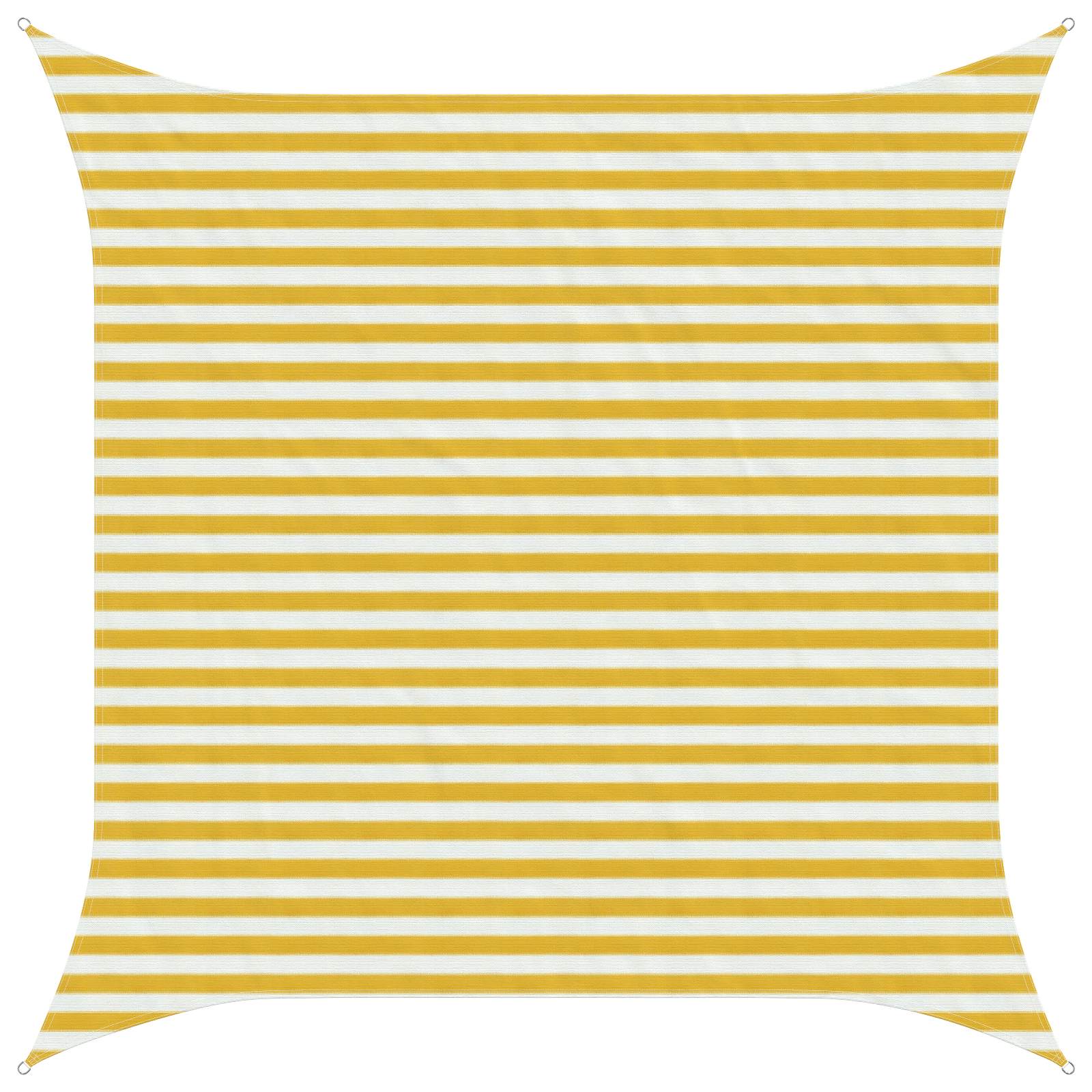 Sonnensegel Gelb und Weiß 3,6 x 3,6 m HDPE