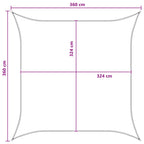 Sonnensegel Gelb und Weiß 3,6 x 3,6 m HDPE