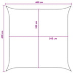 Sonnensegel Gelb und Weiß 4 x 4 m HDPE