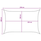 Sonnensegel Gelb und Weiß 2 x 2,5 m HDPE
