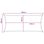Sonnensegel Gelb und Weiß 2 x 5 m HDPE