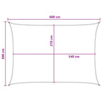 Sonnensegel Gelb und Weiß 3 x 6 m HDPE