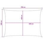 Sonnensegel Gelb und Weiß 5 x 7 m HDPE