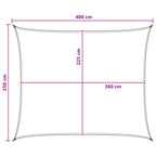 Sonnensegel Blau und Weiß 2,5 x 4 m HDPE