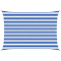 Sonnensegel Blau und Weiß 3,5 x 5 m HDPE
