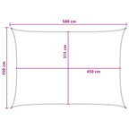 Sonnensegel Blau und Weiß 3,5 x 5 m HDPE