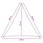 Sonnensegel Blau und Weiß 2 x 2 x 2 m HDPE