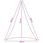 Sonnensegel Blau und Weiß 3 x 4 x 4 m HDPE