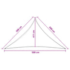Sonnensegel Blau und Weiß 5 x 5 x 5 m HDPE