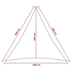 Sonnensegel 6 x 6 x 6 m HDPE