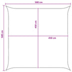 Sonnensegel Hellgrau und Weiß 5 x 5 m HDPE