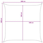 Sonnensegel Hellgrau und Weiß 6 x 6 m HDPE