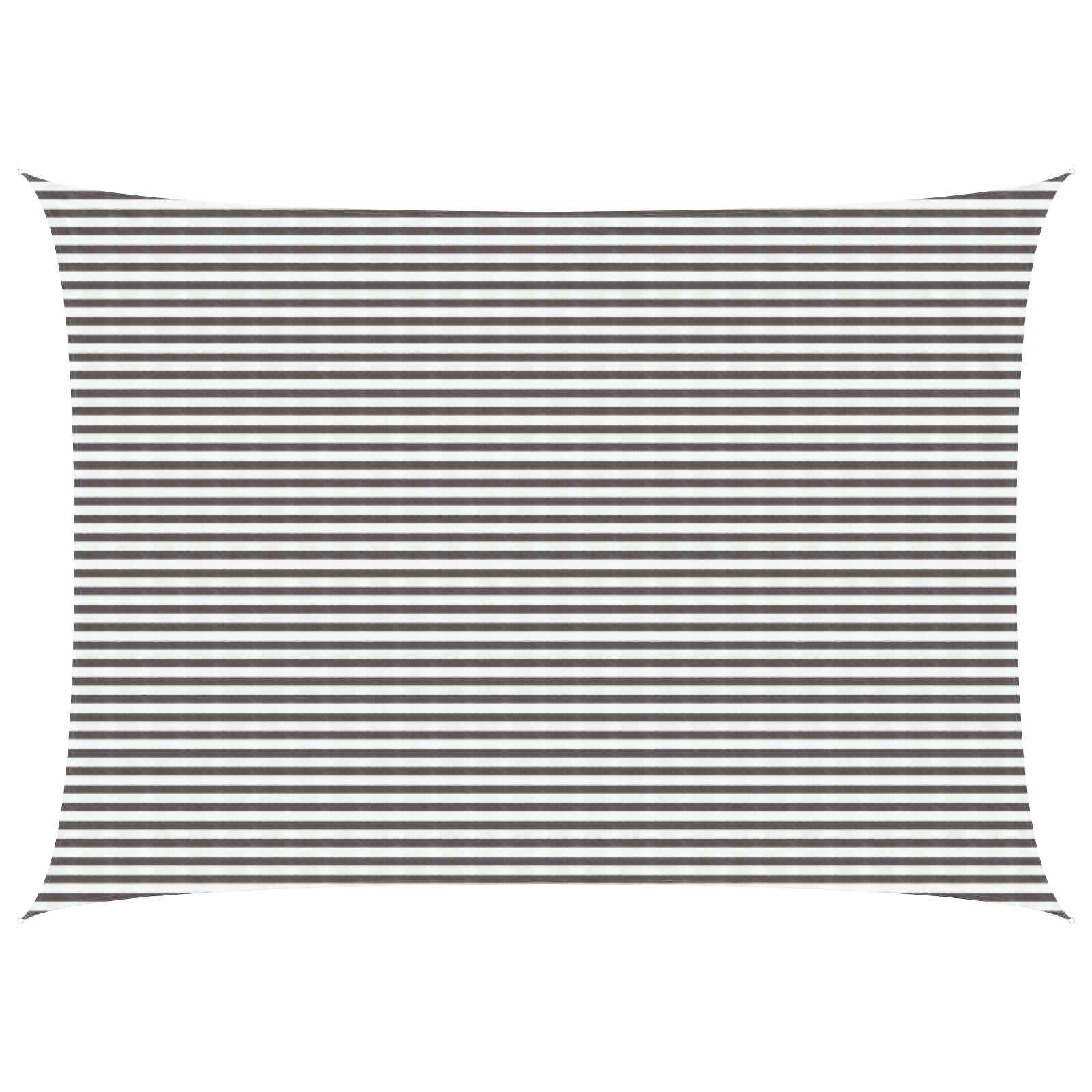 Sonnensegel Hellgrau und Weiß 5 x 8 m HDPE