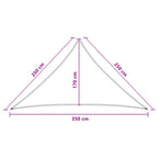 Sonnensegel Hellgrau und Weiß 2,5 x 2,5 x 3,5 m HDPE