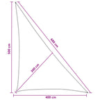 Sonnensegel Hellgrau und Weiß 4 x 5 x 6,8 m HDPE