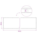 Balkon Sichtschutz 200 x 700 cm Stoff mit PU-Beschichtung Sand