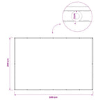 Balkon Sichtschutz 200 x 300 cm Stoff mit PU-Beschichtung Weiß