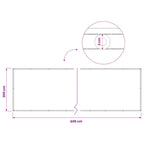 Balkon Sichtschutz 200 x 600 cm Stoff mit PU-Beschichtung Weiß