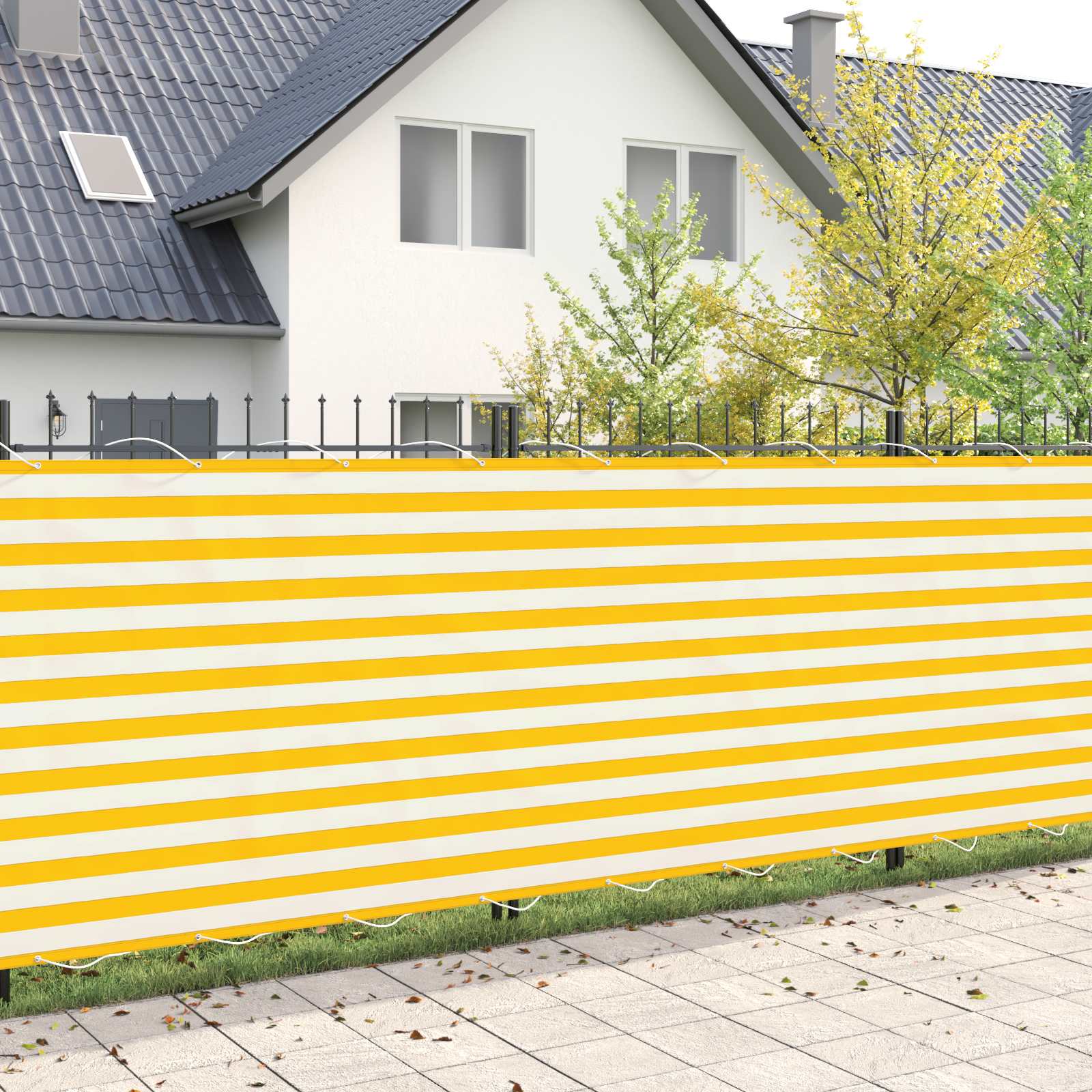 Balkon Sichtschutz 200 x 800 cm Stoff mit PU-Beschichtung