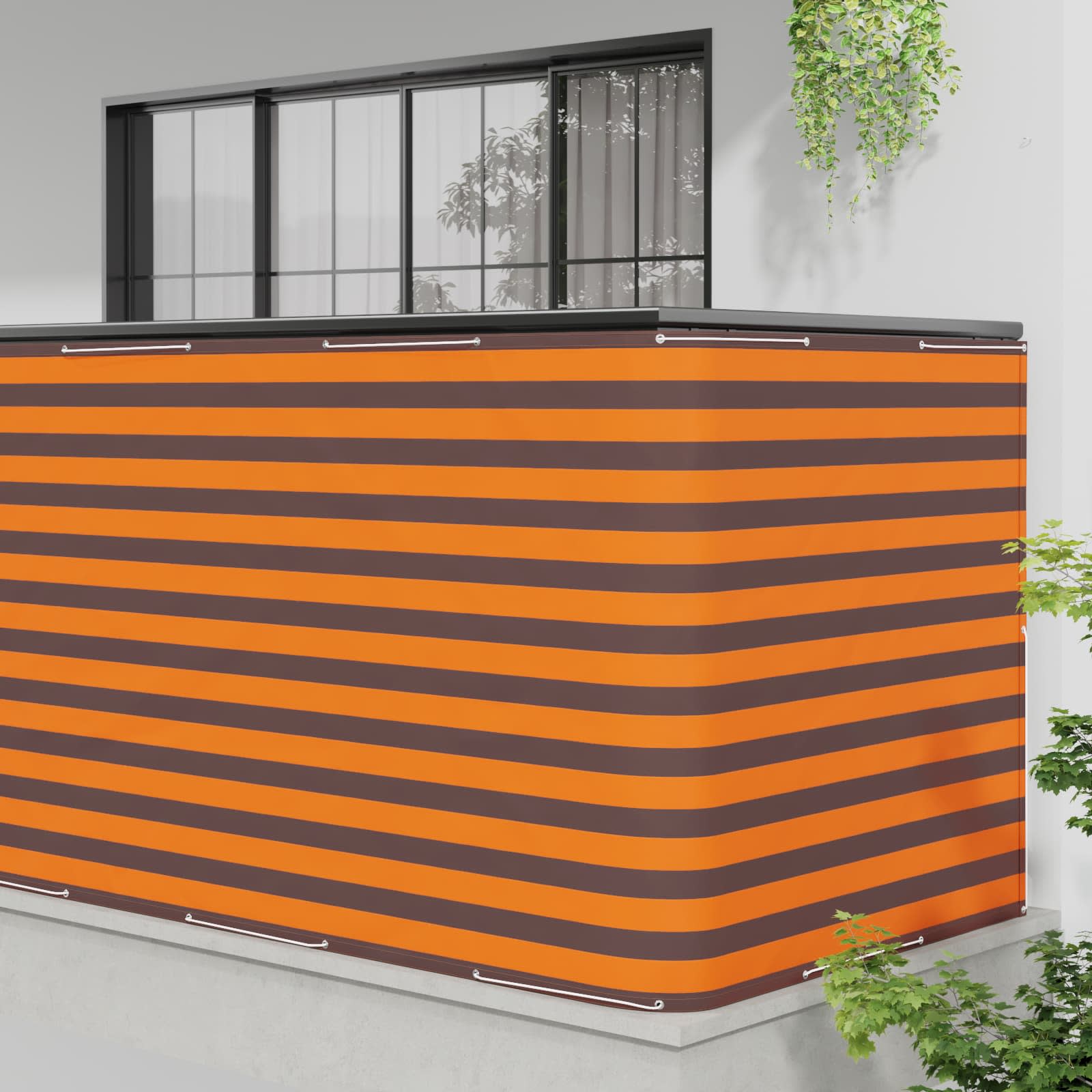 Balkon Sichtschutz 150 x 400 cm Stoff mit PU-Beschichtung
